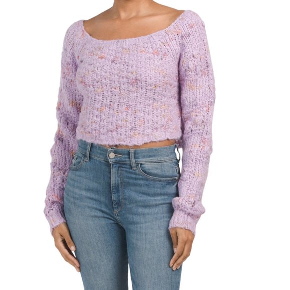 Free People Lavender Knit Sweater - Picture 1 of 2